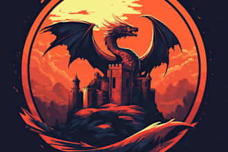 design awesome rpg fantasy or sci fi logo for you