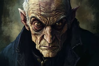 make a dark horror and fantasy horror character