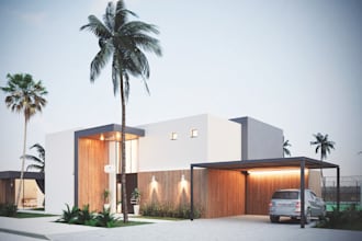 renovate 3d villa, guest house interior design, backyard extension, 8k exterior