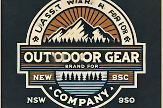 do create outdoor gear brand vintage logo design with business