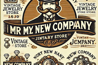 do wonderful vintage jewelry logo design with business service