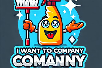 do make cleaning mascot logo design with company