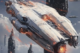 draw sci fi art and spaceship design