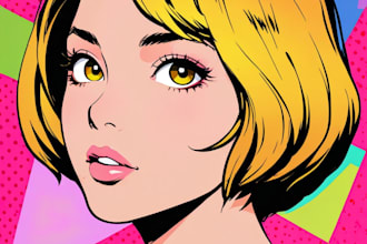 draw comic pop art portrait