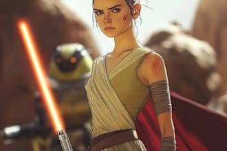 create star wars and sci fi illustration, concept character