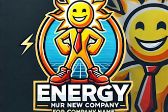 crate wonderful energy mascot logo design with unlimited review