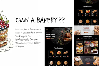 build a website for your bakery and cafe