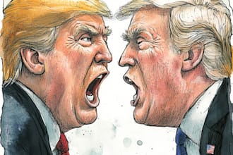 make a political caricature and cartoon art