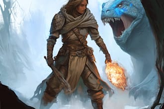 draw a dnd character for dnd or similar illustration