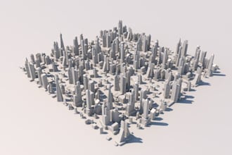 create interactive webgl 3d map 3d city model three js 3d animated website