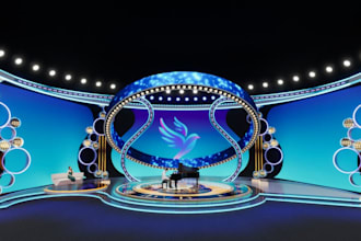 design entertainment musical space, broadcast show,edge nightclub,cgi  game room