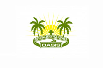 make a business healing hands logo with creative concepts