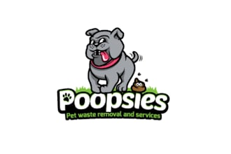 make a pets waste logo design with creative concepts