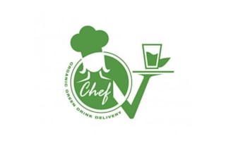 design green drink delivery company word mark logo