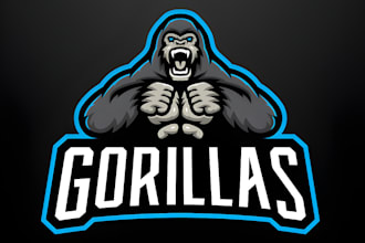 make a gorilla head logo with express delivery