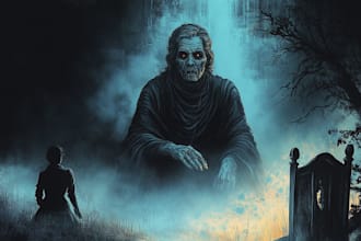 do fantasy horror art illustration or dark creepy art