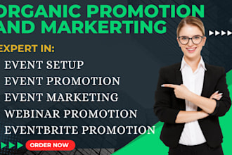 promote your event, market eventbrite, plan webinars  and concerts