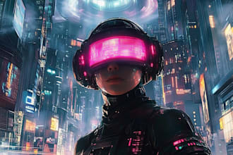 make a futuristic cyberpunk city for you