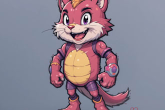 draw cartoon mascot character design