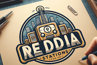 do make radio stations mascot logo design with express delivery