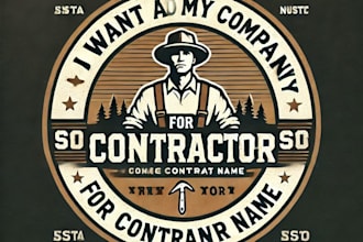 do make contractor vintage logo design with express delivery