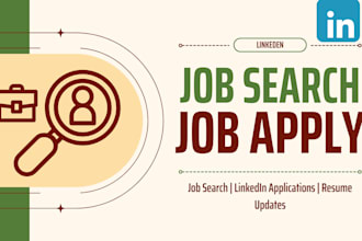 help you with job search and job apply on linkedin and update resume