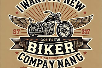 do new style biker mascot logo design with unlimited review