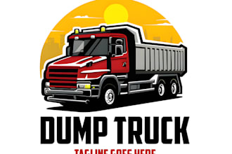 design transport, logistic, construction logo