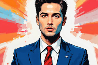 draw a vector pop art illustration from your images