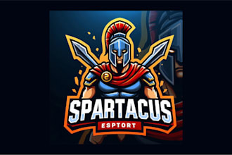 do high quality spartacus mascot logo with free vector file