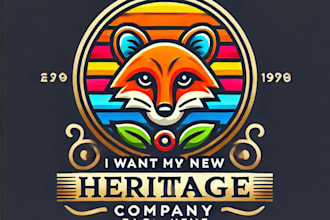 do make heritage mascot logo design with 1 day delivery
