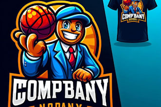 do create custom basketball mascot logo with unlimited review