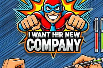 do create comic style mascot logo with unlimited revisions