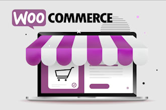 create woocommerce store, add products, SEO for 1 month