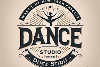 do crate dance studio logo vintage design with express delivery