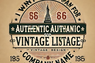 crate authentic vintage logo design with express delivery