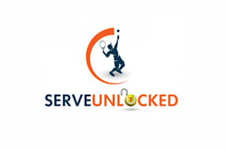 design modern professional badminton logo with copyrights