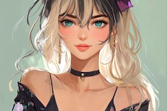 raw cartoon, anime, super hero portrait or concept art