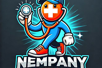 do wonderful medical mascot logo design with 1 day delivery