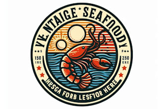 create restaurant,fast food,seafood logo