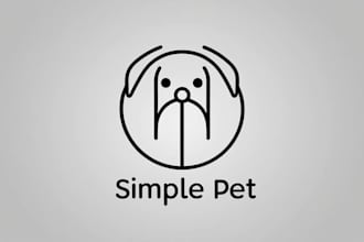 do simple, pet, abstract, redesign, line art logo design