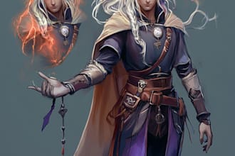make realistic dnd character and concept art