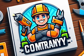 do make contractor mascot logo design with 1 day delivery