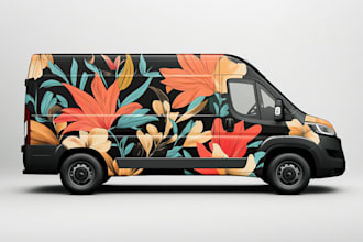 do design awesome car, van, vehicle wrap design