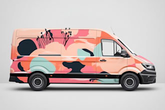 do a vehicle wrap design for van car truck trailer