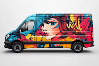 do vehicle wrap design, car wrap design, van wrap design