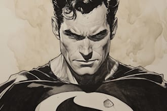 make a character in classic marvel comic style