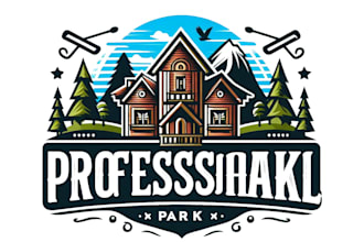 make a funky food truck park logo