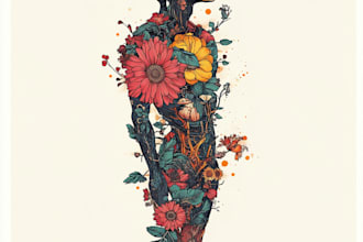 draw a attractive tattoo sleeve art
