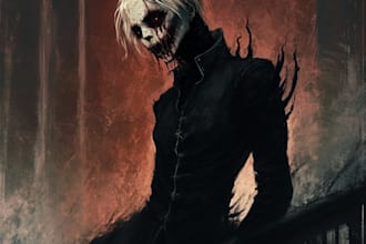 make fantasy horror character and monster art